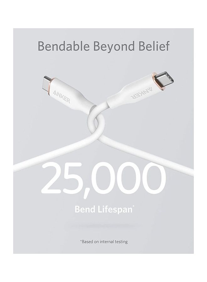PowerLine III Flow USB C To USB C Cable 100W 6Ft White