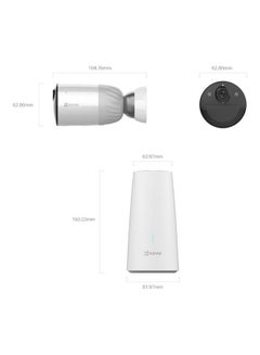 EZVIZ 4Mp 12900Mah Compatible With Solar Panel C 2 Camera 1 Base Station  - Image 5