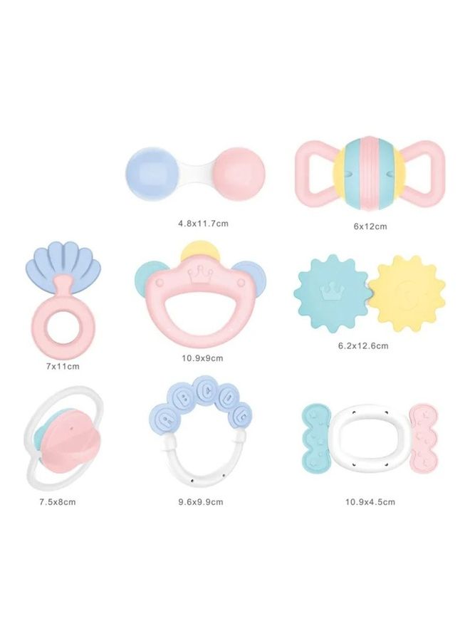 HUANGER He0128 Round Shape Infant Teeth And Rattle Non-Toxic Cheaper Plastic Baby Rattle Set - Image 3