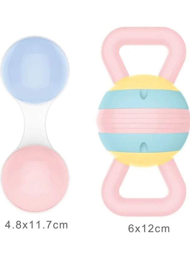 HUANGER He0128 Round Shape Infant Teeth And Rattle Non-Toxic Cheaper Plastic Baby Rattle Set - Image 4