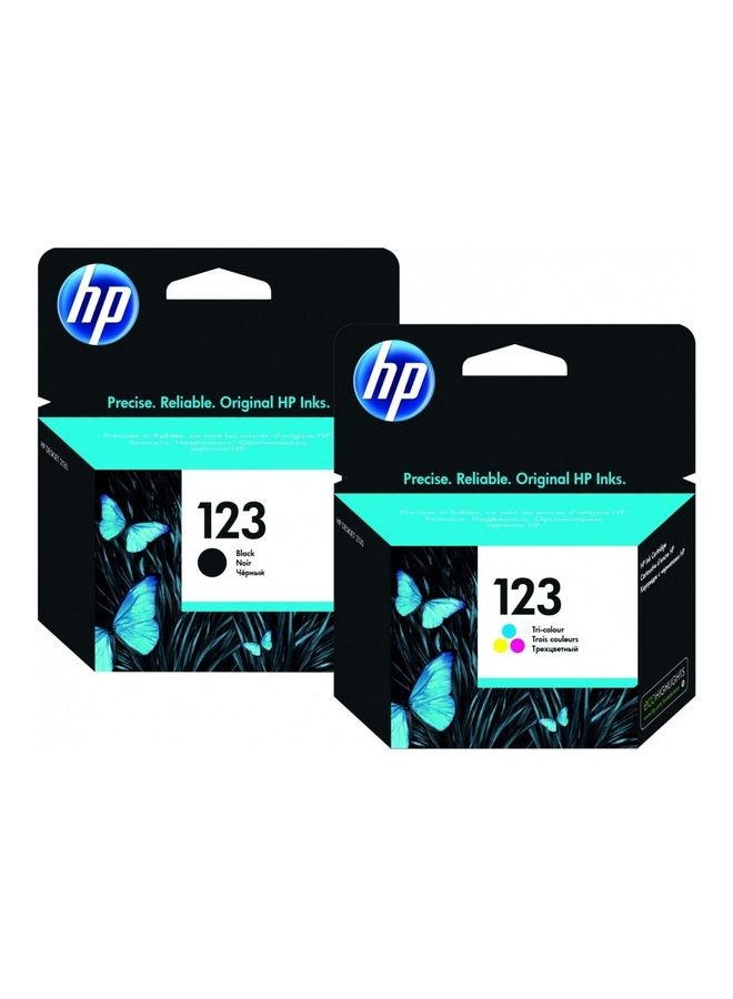 Set Pack of 2 123 Original Ink Cartridge Set Black & ( Tri-Color)