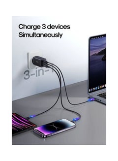 JOYROOM GaN Ultra EU Plug 65W 2 Type C Ports 1 USB A Ports Fast Charger 100W C To C Cable 1.2M Wall Compatible With Laptop MacBook Pro Air Dell XPS iPhone 14 iPad Pro Galaxy S23 Pixel 7 SteamDeck Black  - Image 5