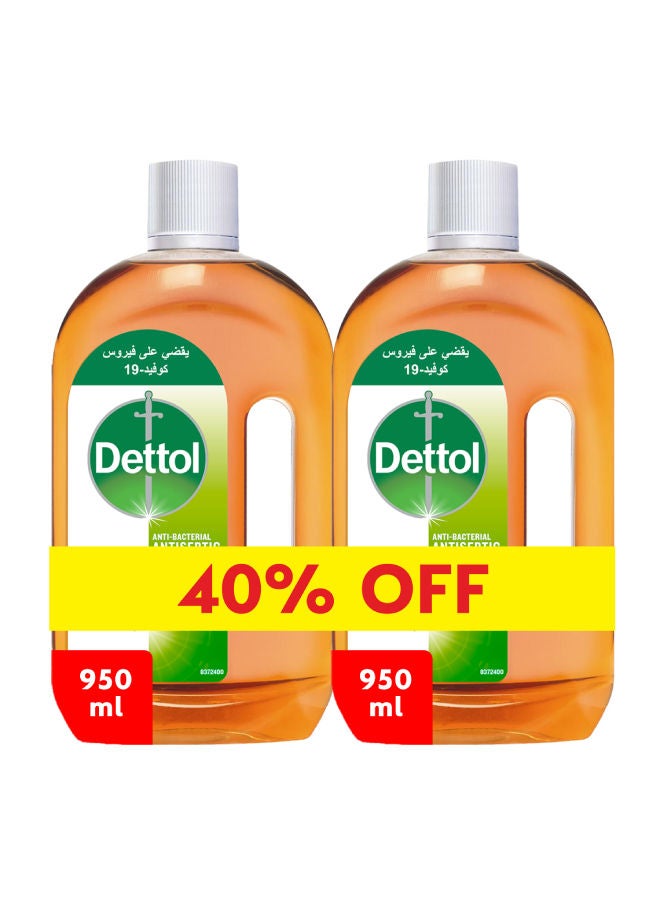 Dettol Original Liquid Disinfectant Twin Pack Orange 2x950ml  - Image 1