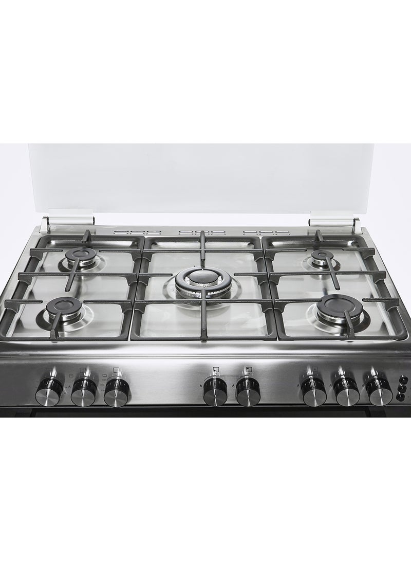 أدميرال 60x90 Gas Cooker Cast Iron Pan Support  Auto Ignition Full Safety 1 Year Warranty ADGC9060ASF Silver  - Image 4