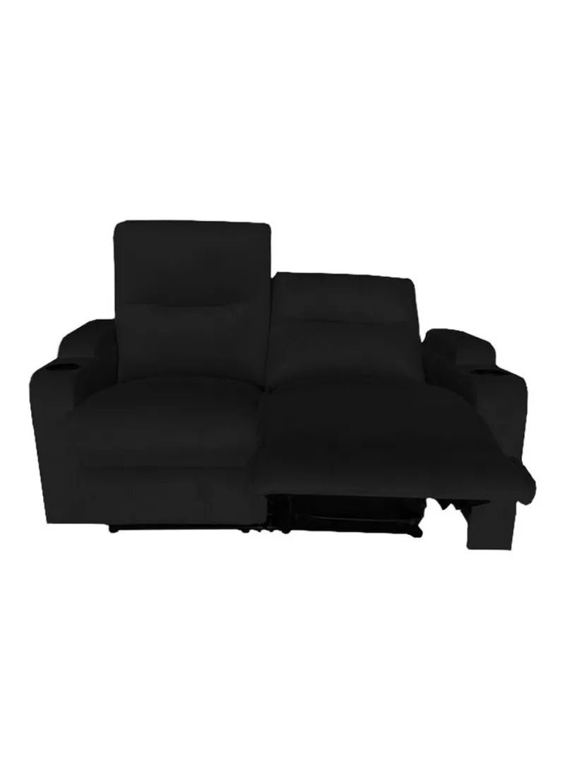 REGAL IN HOUSE Double Classic Cinematic Recliner Chair With Controllable Back Black 150x95x80cm - Image 4