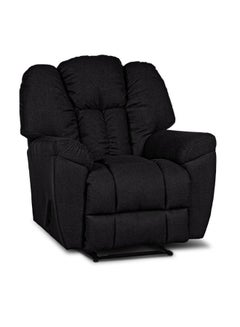 PENHALIGON'S Linen Upholstered Rocking and Rotating Recliner Chair With Bed Mode Black 90x100x80cm  - Image 2