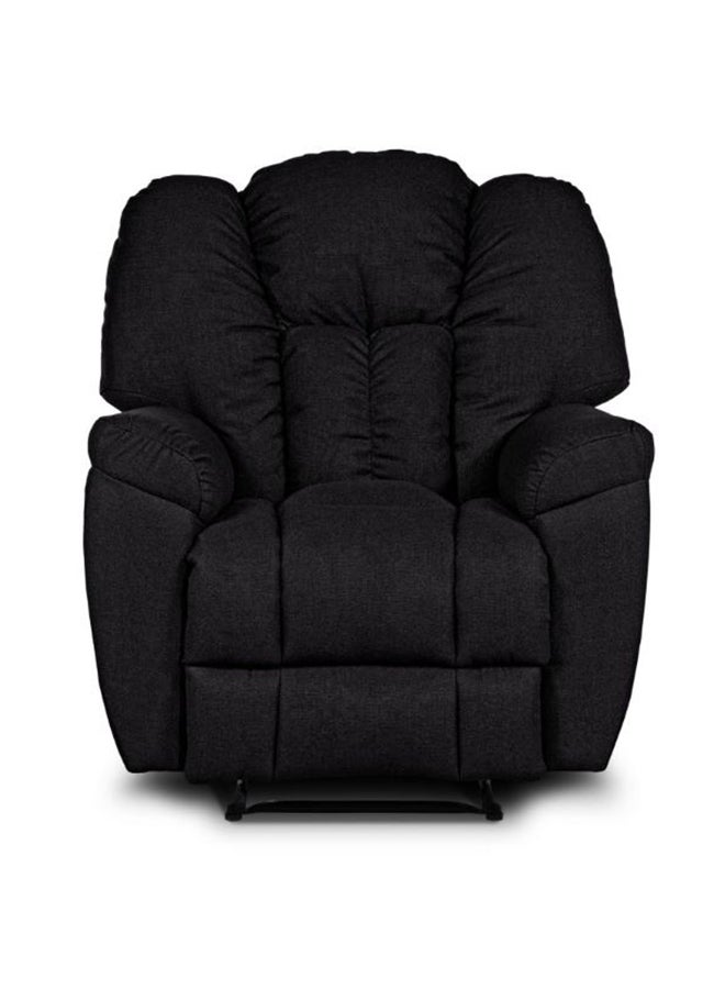 PENHALIGON'S - Linen Upholstered Rocking and Rotating Recliner Chair With Bed Mode Black 90x100x80cm - Image 1