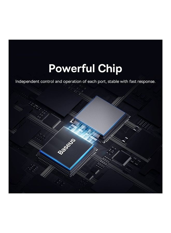 Baseus - USB-C Hub (4-in-1) with RJ45 Ethernet, 3 USB-A 3.0, 5Gbps Data Ports, for MacBook Air, MacBook Pro, XPS, Huawei MateBook and other Type-C port devices Grey - Image 1