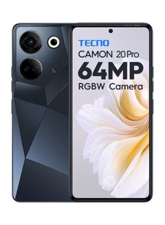 TECNO Camon 20 Pro Dual SIM Predawn Black 8GB RAM 256GB 4G - Middle East Version  - Image 1