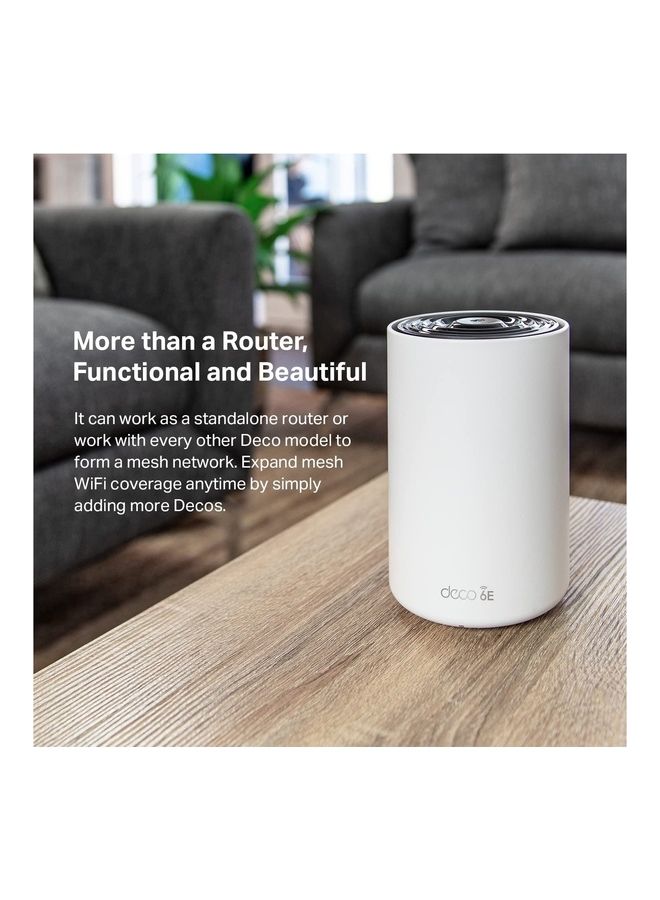 TP-LINK - Deco AXE5400 Tri Band Wi-Fi 6E Mesh System Deco XE75 Covers up to 2900 Sq. Ft, Replaces Wi-Fi Router and Extender, AI Driven Mesh, New 6GHz Band, 1 Pack, Deco XE75(1-pack) White - Image 1