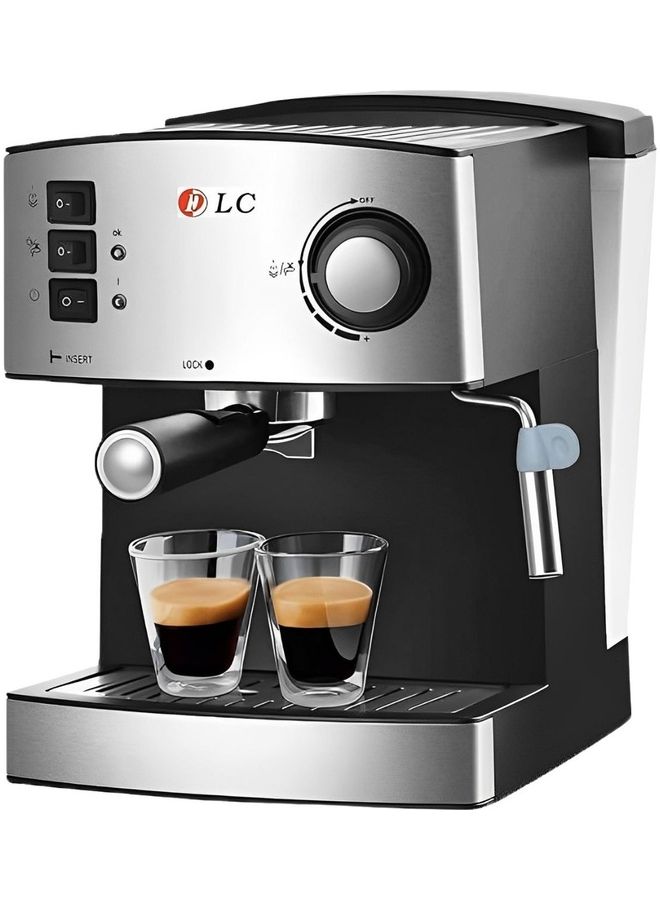 دي إل سي  ماكينة صنع قهوة الاسبريسو والكابتشينو 1.6 L 850 W DLC CM7307 أسود/ رمادي 