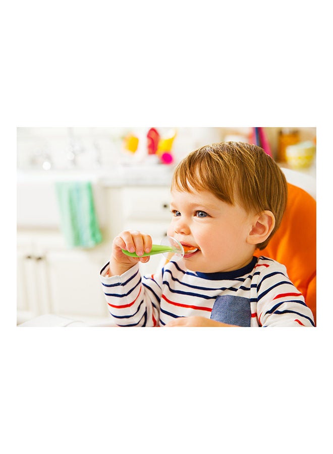 Munchkin Gentle Scoop Silicone Toddler Training Spoons, Blue and Green  - Image 4