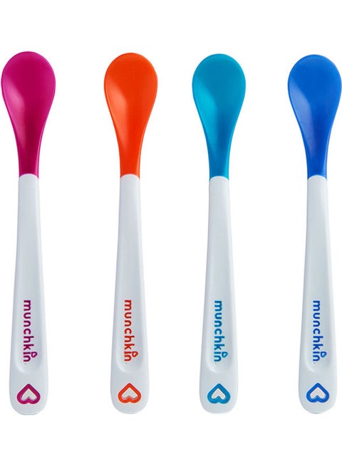 White Infant Safety Spoons, Multicolour, Pack of 4