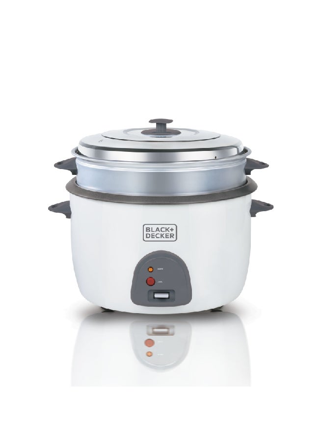 بلاك اند ديكر وعاء طهي أرز كهربائي بسطح مانع للالتصاق 4.5 L 1600.0 W RC4500-B5 أبيض  - Image 1