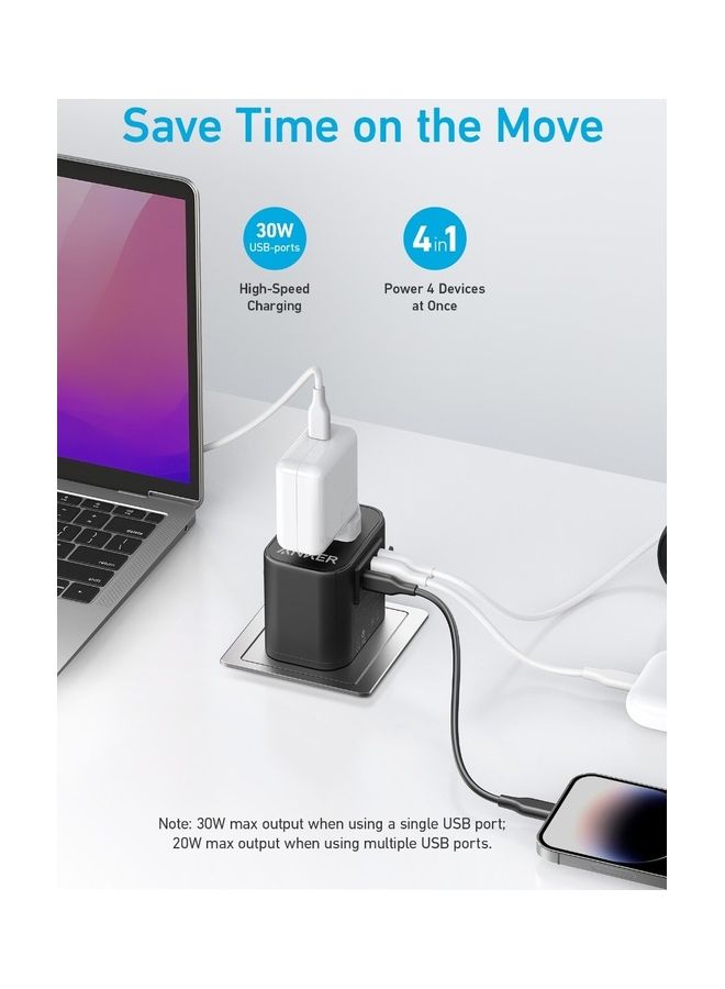 Anker Power Extend Travel Adapter UCB-C 30W Black  - Image 3