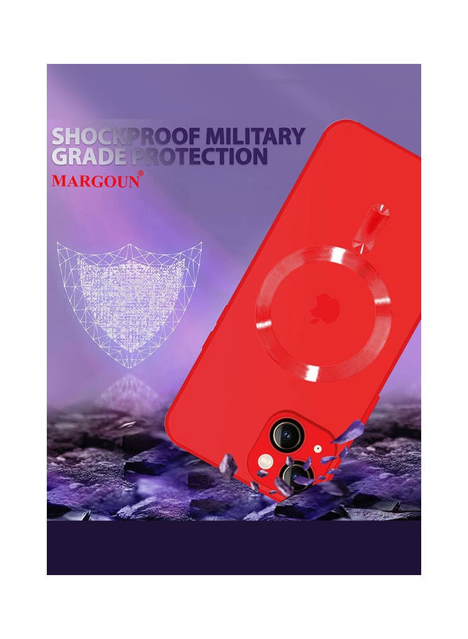 MARGOUN iPhone 14 Cover With Magsafe Built In High Grade TPU Material Red - Image 5