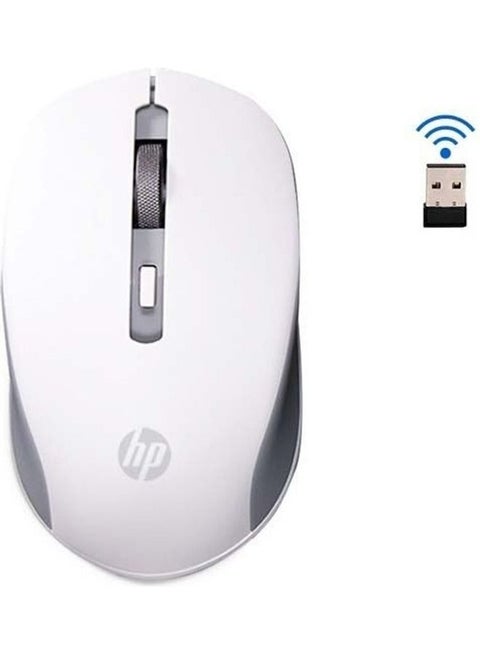 S1000 Plus Silent Optical 2.4Ghz Wireless Mouse 1600DPI Mute Mouse Laptop PC Office WHITE