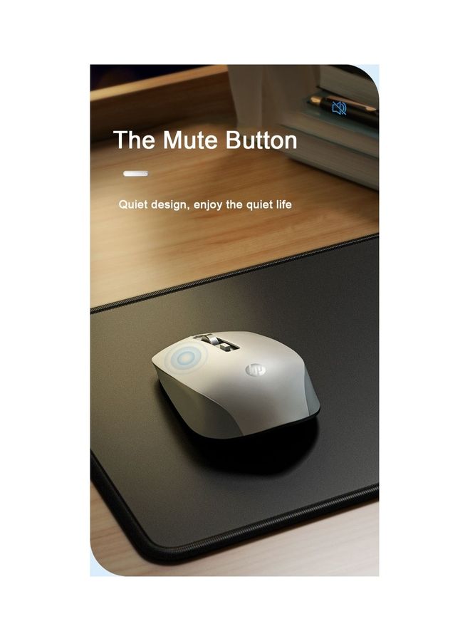 HP S1000 Plus Silent Optical 2.4Ghz Wireless Mouse 1600DPI Mute Mouse Laptop PC Office WHITE  - Image 4