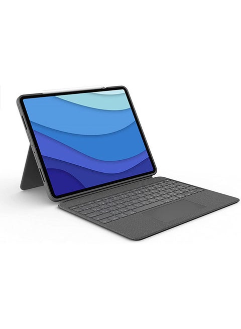 Combo Touch for iPad Pro 12.9-inch (5th & 6th gen) Keyboard Case, Detachable Backlit Keyboard with Kickstand, Click-Anywhere Trackpad - Arabic/English Oxford Grey