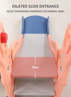 XIANGYU 3-In-1 Anti Skid Swing And Slide With Basketball Hoop, Rabbit - Pink 143X140X110cm  - Image 5