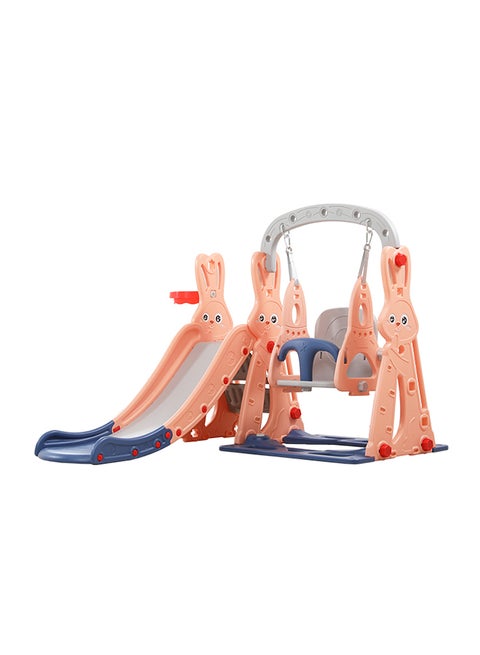 3-In-1 Durable Non-Toxic Swing And Slide Playing Set For Kids, Rabbit 143x140x110cm