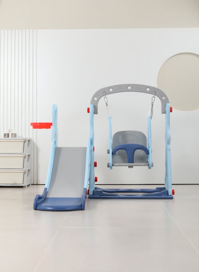 شيانغ يو مجموعة ألعاب 3 في 1 أرجوحة ومزلاق مع طوق كرة السلة 143X140X110سم - Image 4