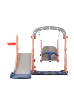 XIANGYU 3-In-1 Anti Skid Swing And Slide With Basketball Hoop, Rabbit 143X140X110cm  - Image 1