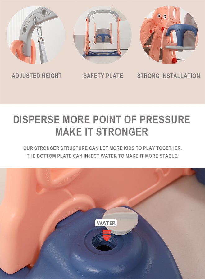 شيانغ يو أرجوحة وزحليقة 3 في 1، أرنب - وردي 143X140X110 سم 143X140X110سم - Image 5