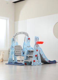XIANGYU 2-In-1 Slide With Basket Ball Hoop 143X140X110cm  - Image 2
