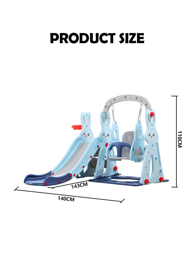 XIANGYU - 2-In-1 Slide With Basket Ball Hoop 143X140X110cm - Image 1