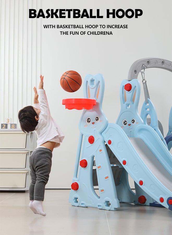 شيانغ يو مجموعة ألعاب 3 في 1 أرجوحة ومزلاق مع طوق كرة السلة 143x140x110سم - Image 5