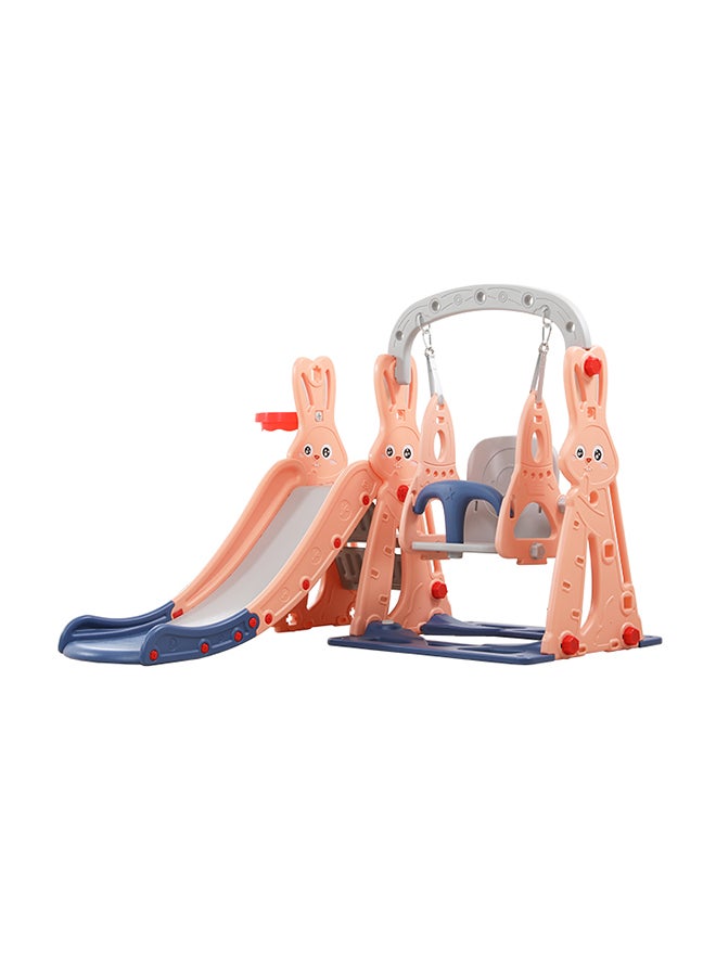 JSAITOYS - Indoor Home Toddler Plastic Baby Slide and Swing Set 143x140x110cm - Image 1
