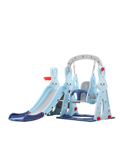 XIANGYU 3-In-1 Kids Play Swing Slide Playset Indoor And Outdoor Playground With Basketball Hoop 143x140x110cm  - Image 1