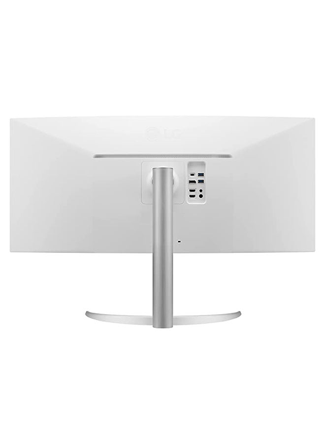 LG - 38WP85C W 38 inch Curved 21:9 UltraWide QHD+ IPS Monitor with USB Type C 90W Power delivery, DCI P3 95% Color Gamut with HDR 10 and Tilt/Height Adjustable Stand Silver/White - Image 1