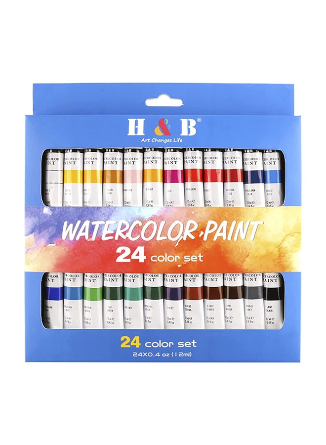 H&B 24-Piece Water Colour Paint Set 12ml  - Image 1