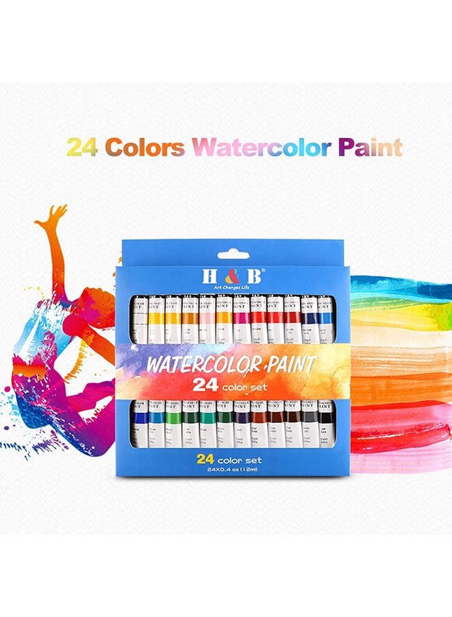 H&B 24-Piece Water Colour Paint Set 12ml  - Image 5