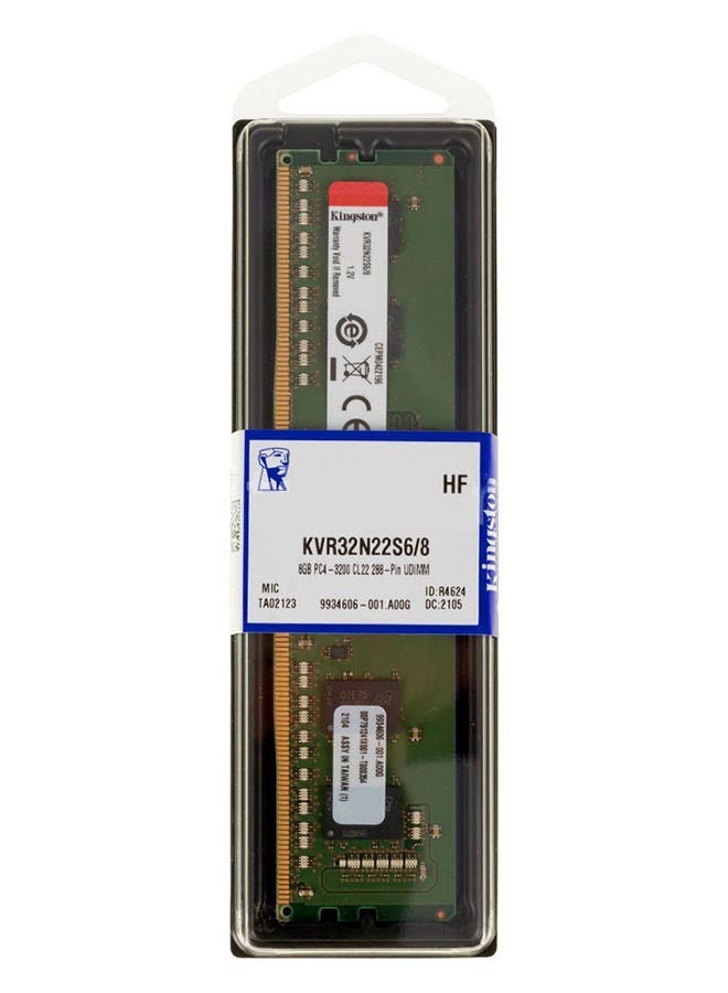 Kingston 8GB 3200MHz DDR4 Non-ECC CL22 DIMM 1Rx16 8 GB  - Image 1