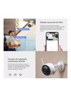 H3 3K 5 Mp Resolution Smart Surveillance Camera Color Night Vision Ip67 Weatherproof Design Waving Hand Recognition And Control H.265 Video Technology Two Way Talk - v1683777666/N53404834A_9