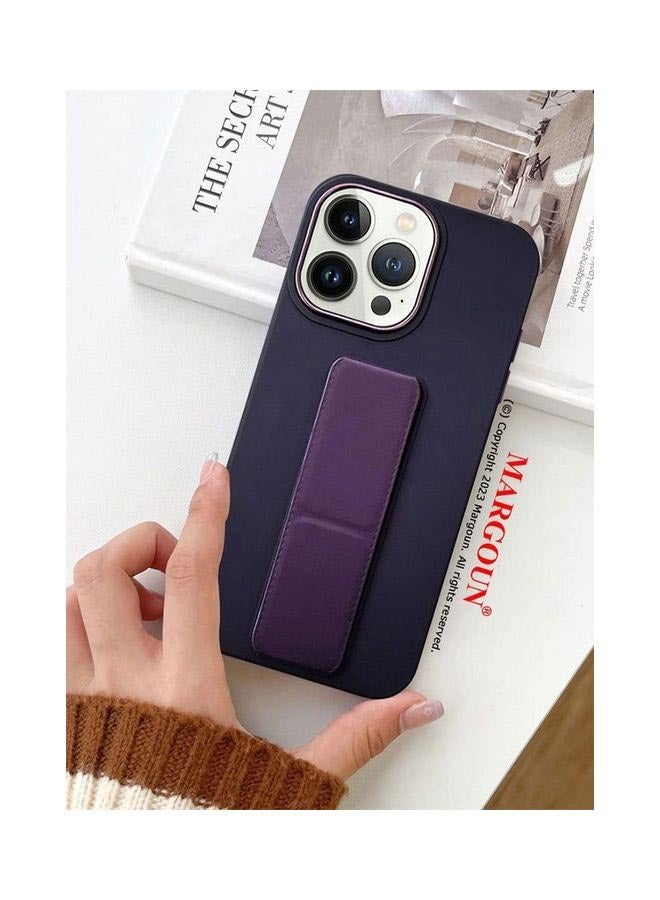 MARGOUN iPhone 14 Pro Max Case With Wrist Strap Finger Grip Kickstand Purple - Image 3