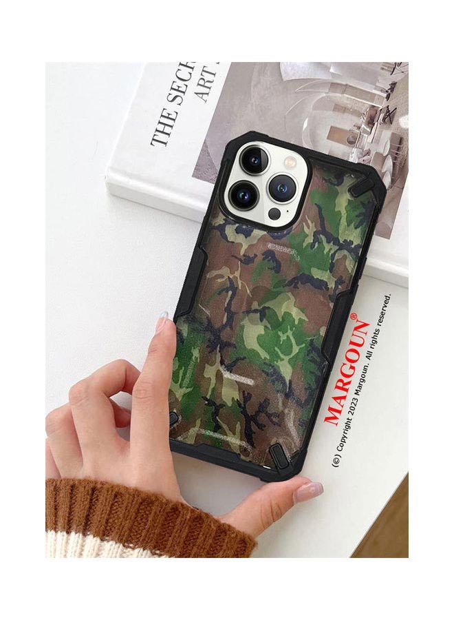 مارجون Apple iPhone 13 Pro Shockproof Camouflage Military Grade Drop Tested Phone Case Dark Grey/Black - Image 2