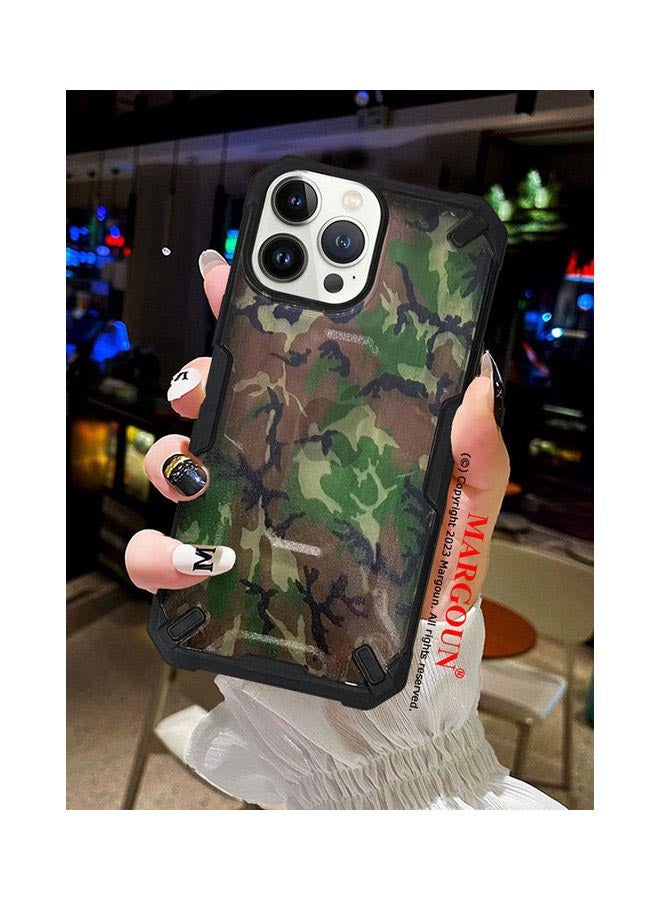 مارجون Apple iPhone 13 Pro Shockproof Camouflage Military Grade Drop Tested Phone Case Dark Grey/Black - Image 3