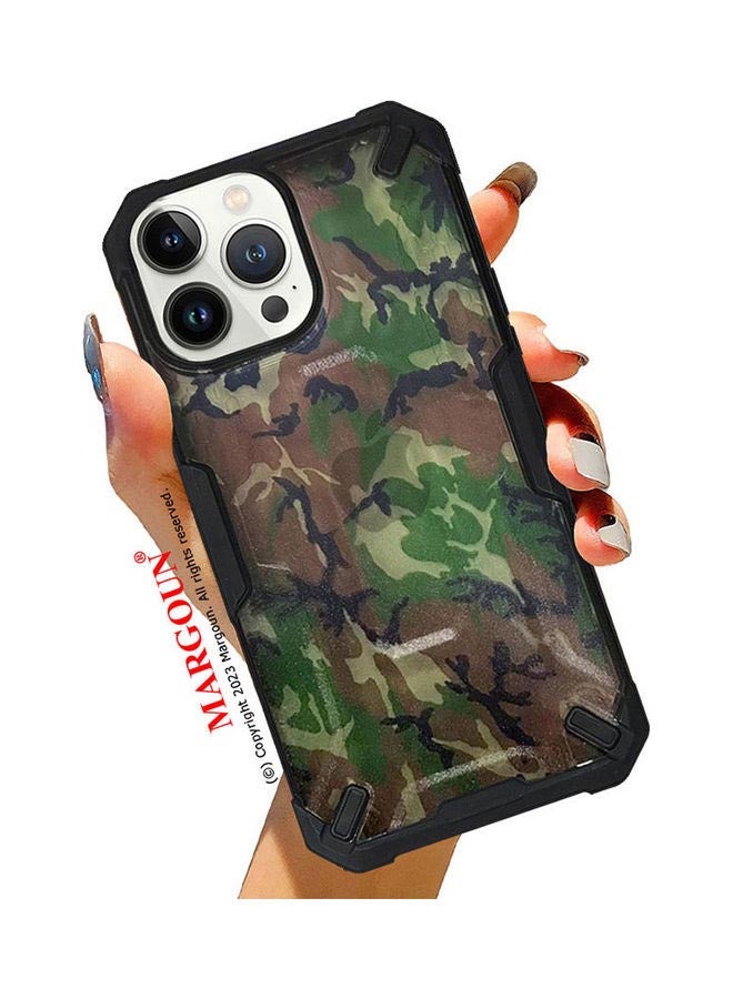 مارجون Apple iPhone 13 Pro Shockproof Camouflage Military Grade Drop Tested Phone Case Dark Grey/Black - Image 4
