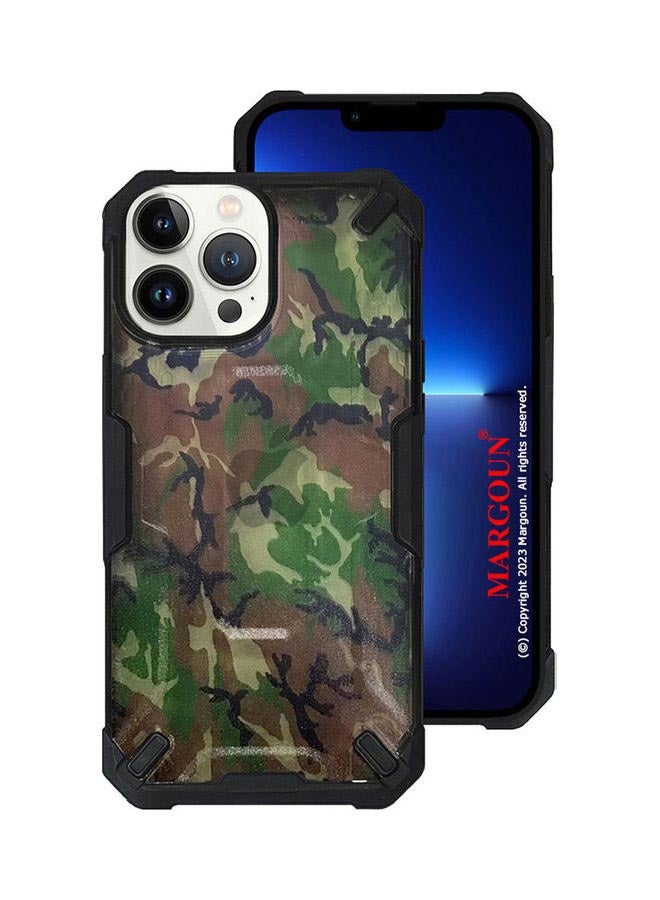 مارجون Apple iPhone 13 Pro Shockproof Camouflage Military Grade Drop Tested Phone Case Dark Grey/Black - Image 5