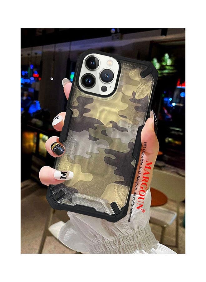 مارجون حافظة هاتف آبل آيفون 13 برو مضادة للصدمات بتصميم تمويه عسكري مختبر ضد السقوط - Image 3