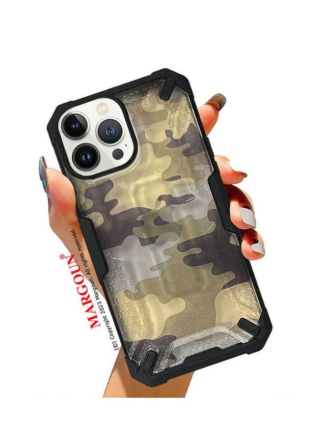 مارجون حافظة هاتف آبل آيفون 13 برو مضادة للصدمات بتصميم تمويه عسكري مختبر ضد السقوط - Image 4