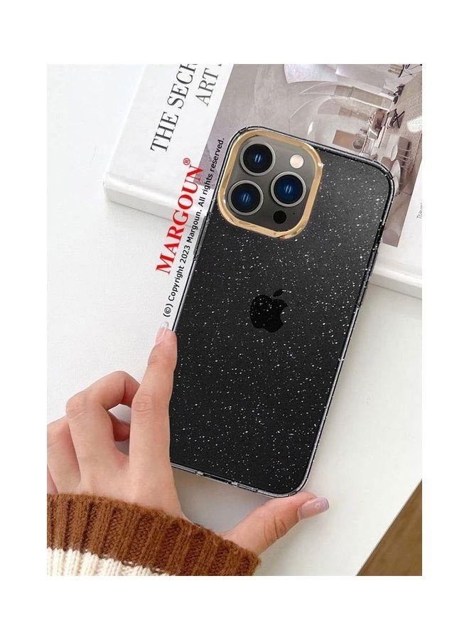 MARGOUN iPhone 13 Pro Max Case Glitter Translucent Ultra Slim Cover Anti-Slip Black - Image 4