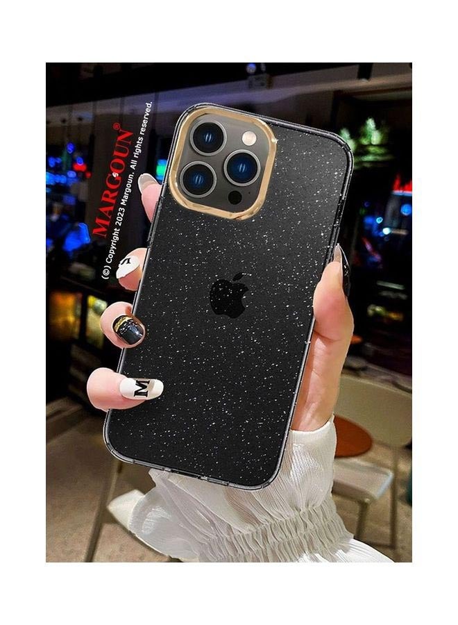 MARGOUN iPhone 13 Pro Max Case Glitter Translucent Ultra Slim Cover Anti-Slip Black - Image 5