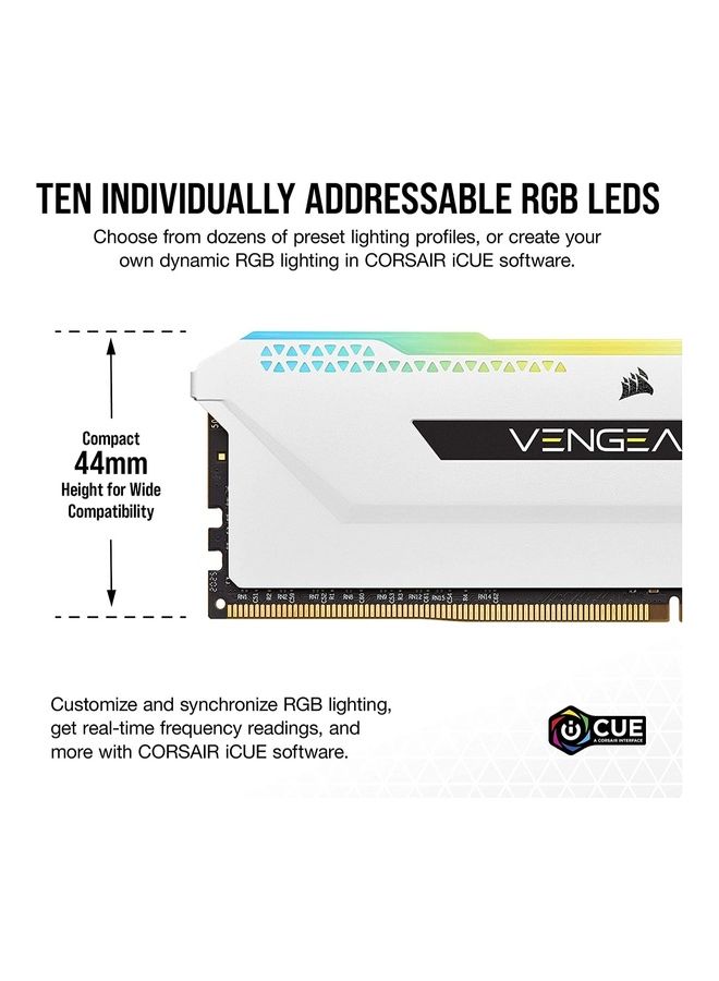 CORSAIR Ddr4 3600 Pc4-28800 C18 1.35V Desktop Memory White  - Image 3