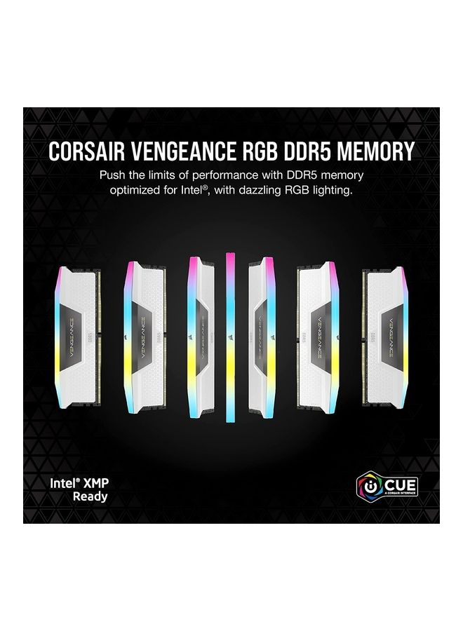 كورسير وحدة تخزين كمبيوتر مكتبي محسنة من فينجيانس RGB DDR5 32GB (2×16GB) 5200MHz C40 انتل (اضاءة RGB ديناميكية 10 مناطق، تحكم في الجهد الداخلي، ملفات XMP 3.0 مخصصة) CMH32GX5M2B5200C40W ابيض أبيض - v1683785197/N53404861A_2