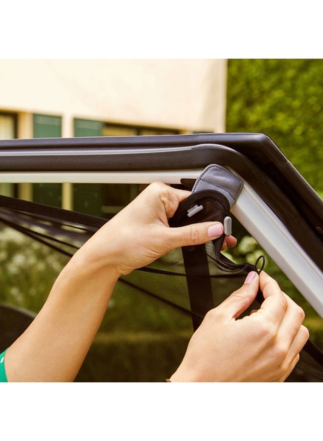 Munchkin - Magnetic Stretch To Fit Sun Shade 5 Magnets Attach To Metal Car Window Frame Maximum UVA/UVB Protection - Image 1